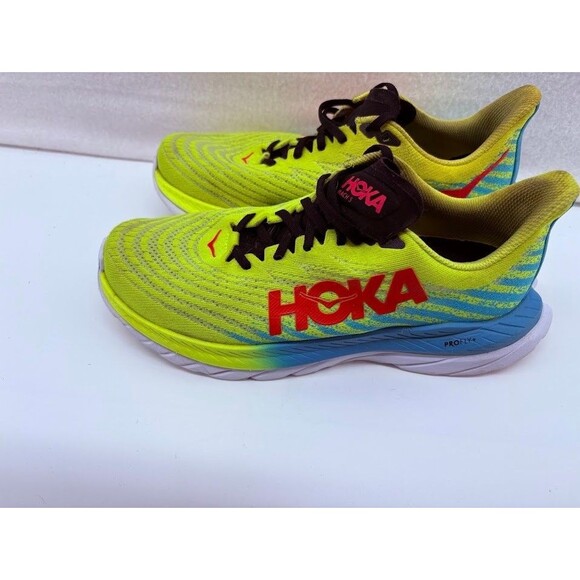 Hoka One One Mach 5 Womens Size 9.5B Neon Burst Running Sneakers - Picture 4 of 9